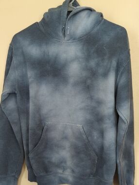 Obey Washed Denim-Blue Tie-Dye Hoodie